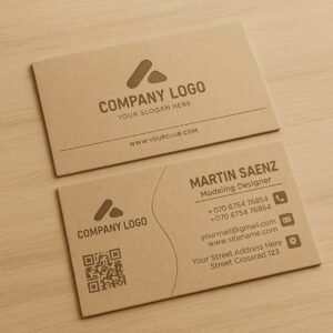 craft paper_business card, creative Link, Dubai printing