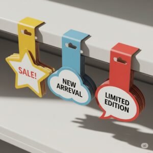 printed ceiling danglers, retail printing, creative link