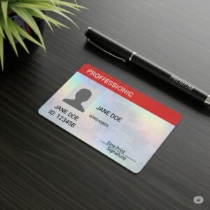 Custom ID card printing, creative link