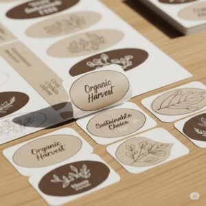 STK-002 - Kraft Product Labels
