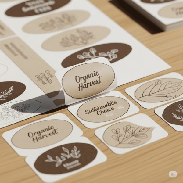 STK-002 - Kraft Product Labels