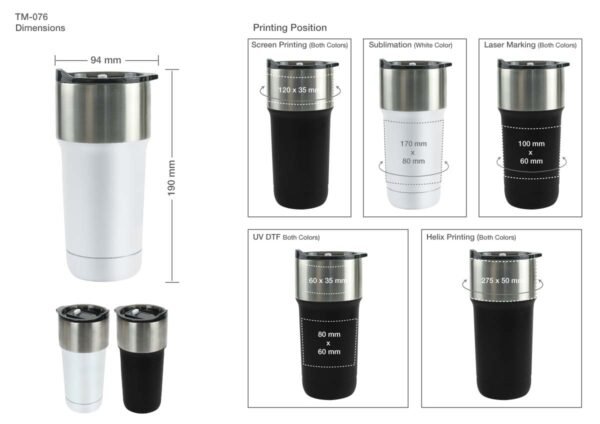 TM-076 - Stainless Steel Slide-Lock Tumbler - Image 3