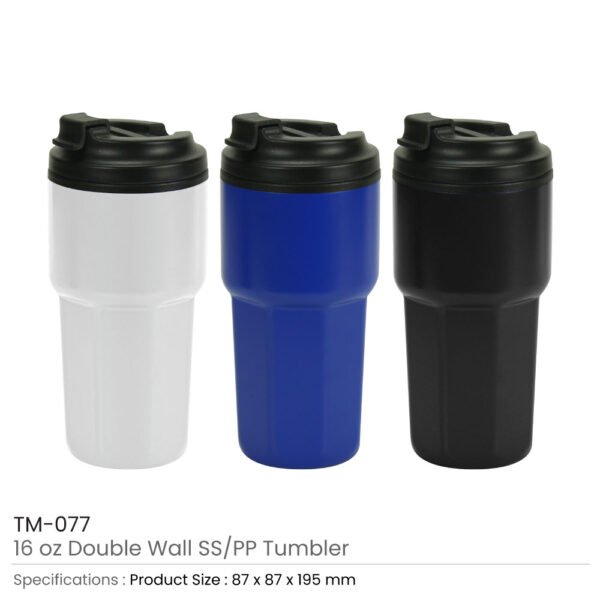TM-077 - Matte Steel Tumbler with PP Interior - Image 12
