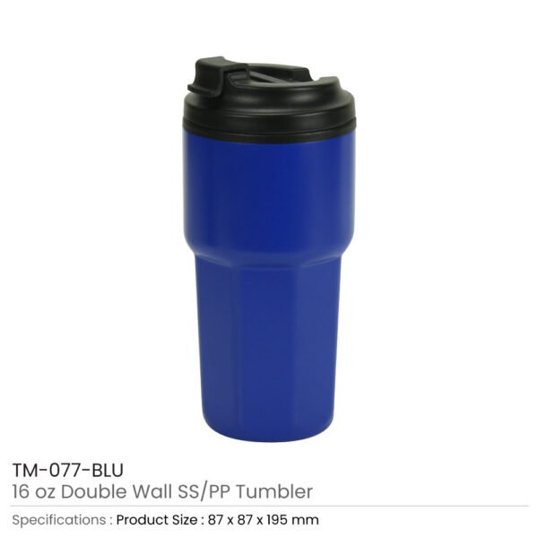 TM-077 - Matte Steel Tumbler with PP Interior - Image 11