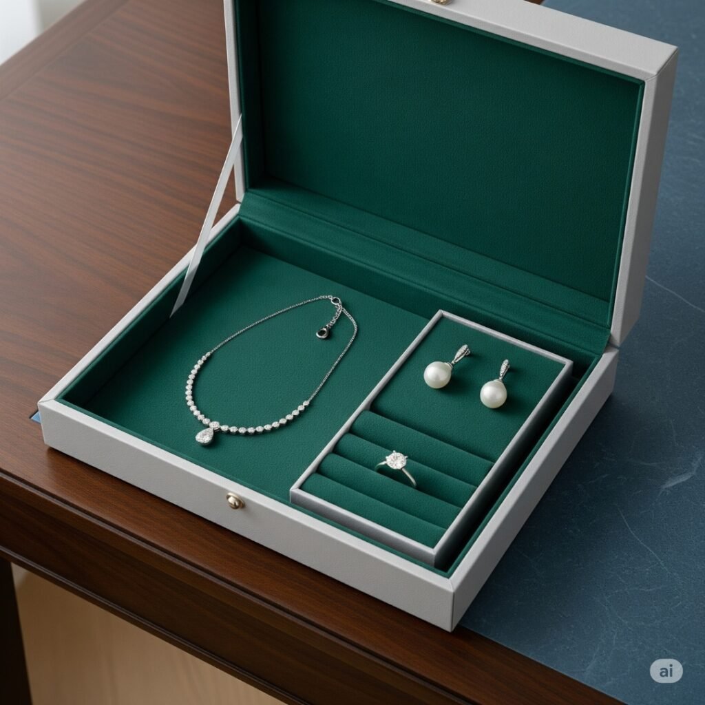 TRAY-001 - Velvet Jewelry Trays c Tray maker, luxury product display, creative link