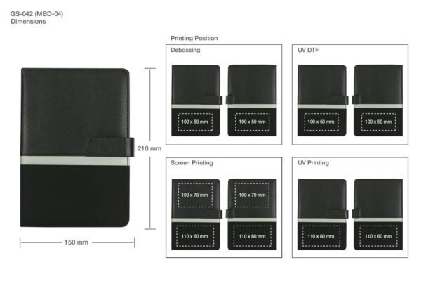 GS-042 - Leather Notebook & Card Holder Set - Image 6