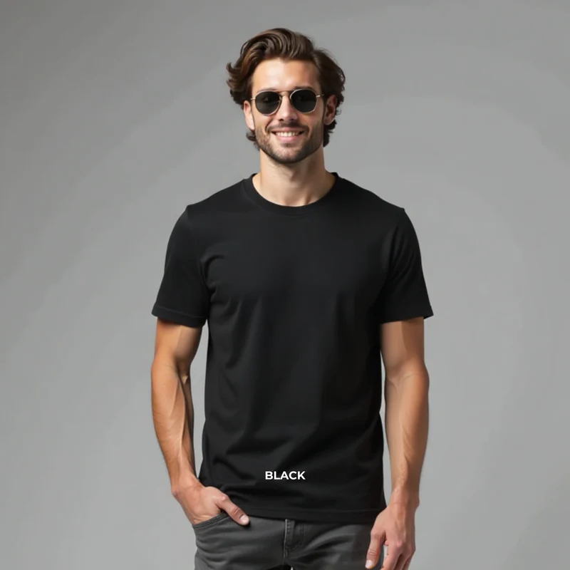 Nextt Level Bio-Washed Round Neck T-Shirt for Men - Image 6