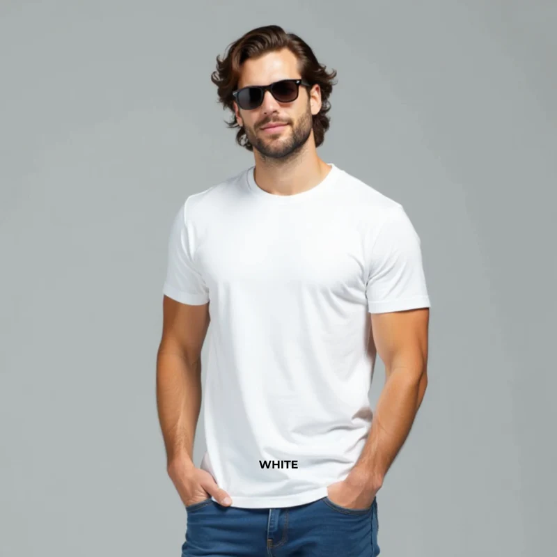 Nextt Level Bio-Washed Round Neck T-Shirt for Men - Image 12