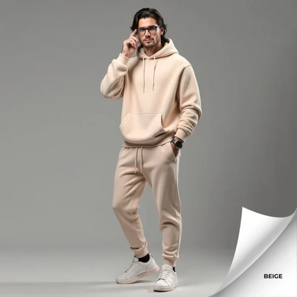 Fleece Men's Hooded Tracksuit - Image 21