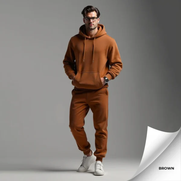 Fleece Men's Hooded Tracksuit - Image 19