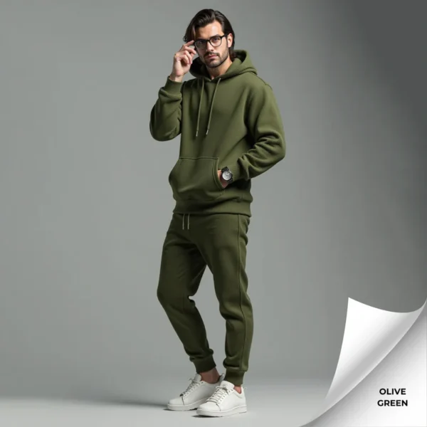 Fleece Men's Hooded Tracksuit - Image 11