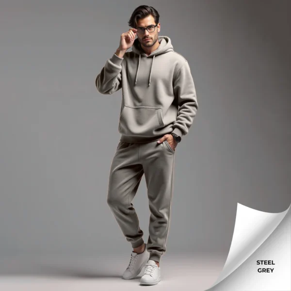 Fleece Men's Hooded Tracksuit - Image 3