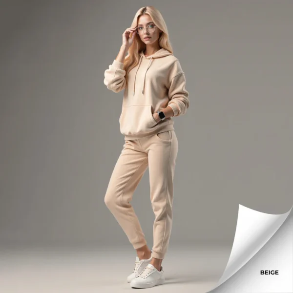 Fleece Women's Hooded Tracksuit - Image 2