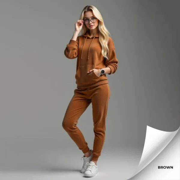 Fleece Women's Hooded Tracksuit - Image 5