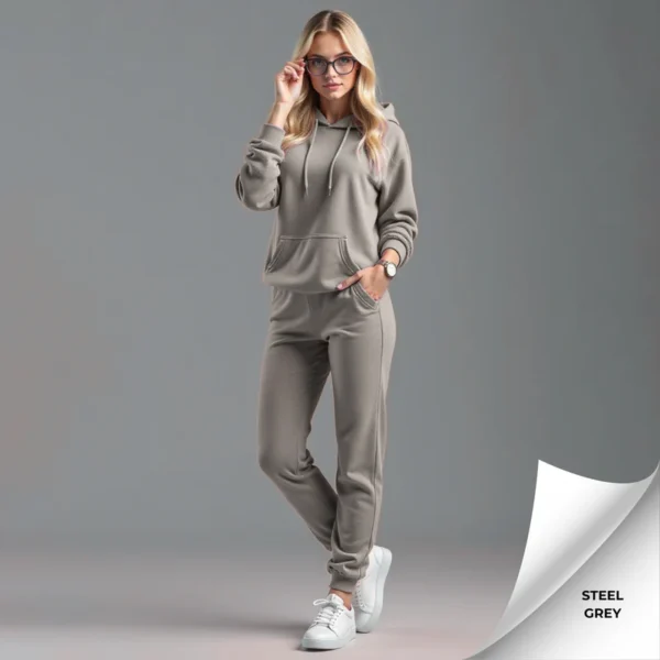 Fleece Women's Hooded Tracksuit - Image 3