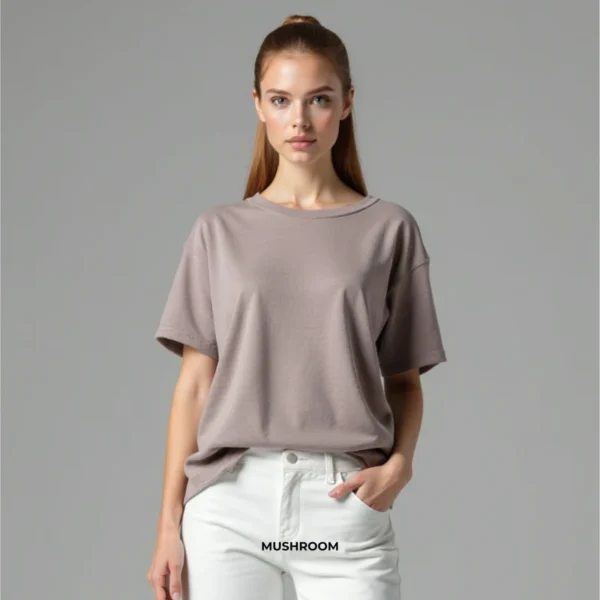 Oversized French Terry T-Shirt for Women