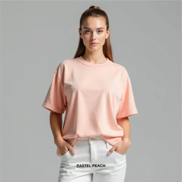 Oversized French Terry T-Shirt for Women - Image 4