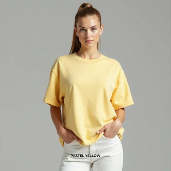 Oversized French Terry T-Shirt for Women - Image 10