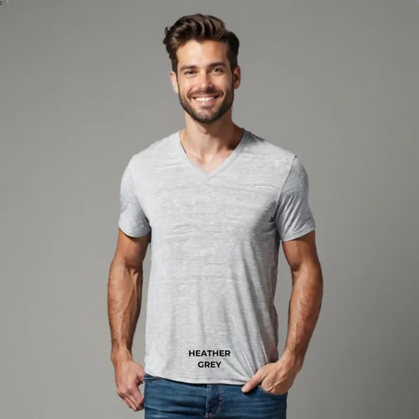 Triblend Male V-Neck T-Shirt - Image 2