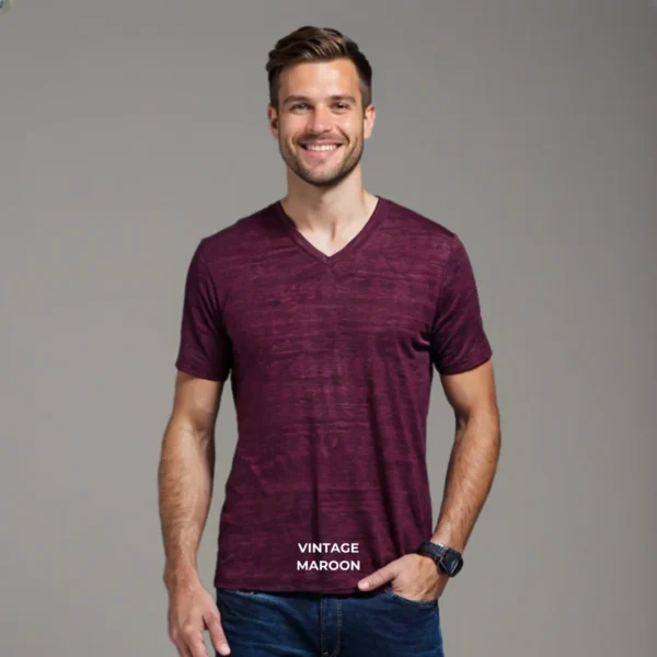 Triblend Male V-Neck T-Shirt - Image 6