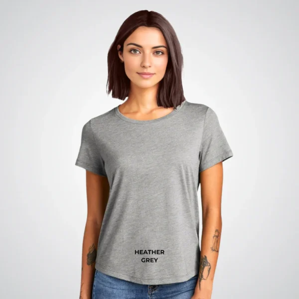 Triblend Women Round Neck T-Shirt - Image 5