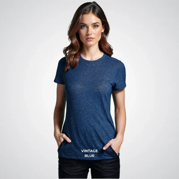Triblend Women Round Neck T-Shirt - Image 2
