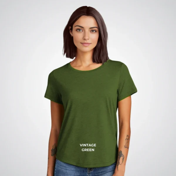 Triblend Women Round Neck T-Shirt - Image 4