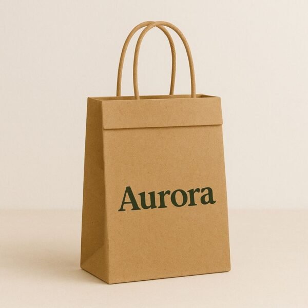 Kraft Shopping Bag (Brown Virgin) – Top Fold - Image 5