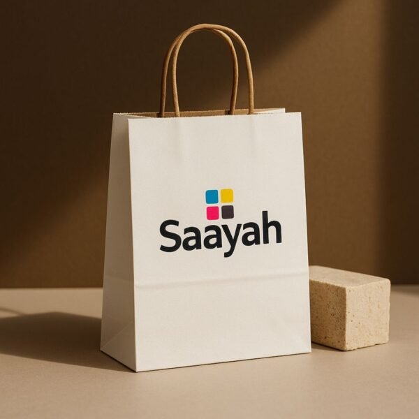 Kraft Shopping Bag (White) - Image 5