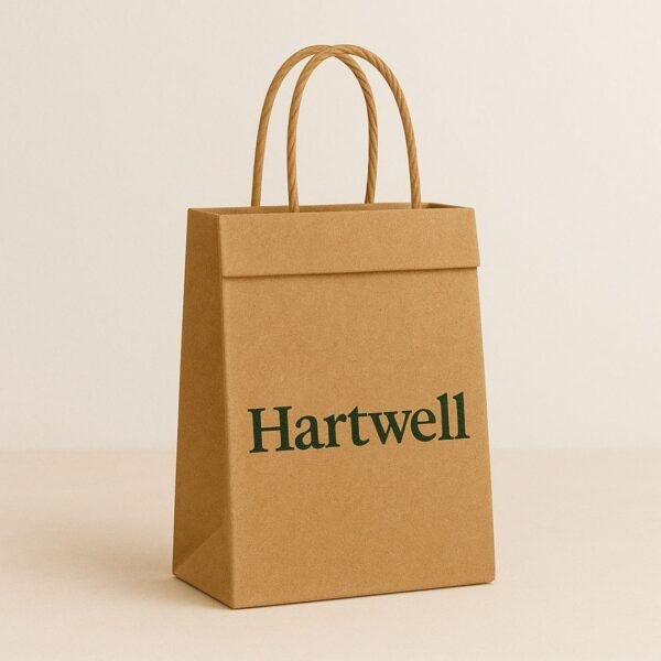 Kraft Shopping Bag (Brown Virgin) – Top Fold - Image 3