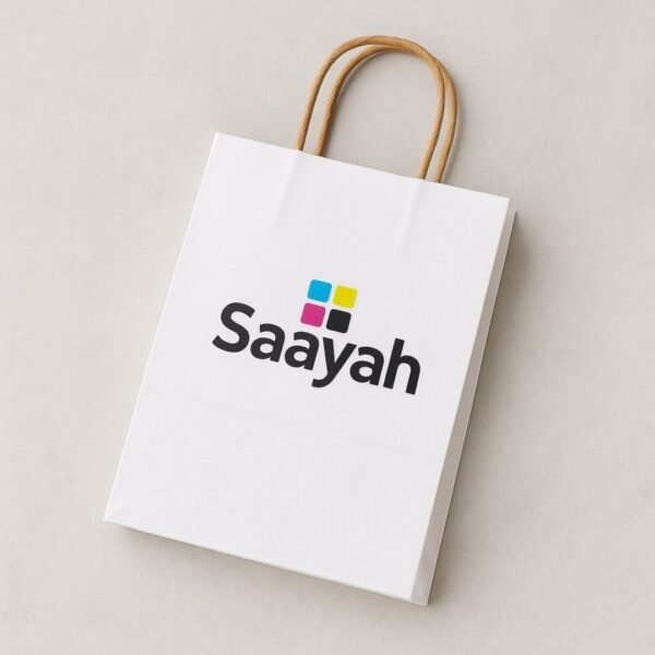 Kraft Shopping Bag (White) - Image 3