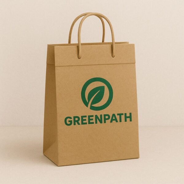 Kraft Shopping Bag (Brown Recycled) – Top Fold - Image 5