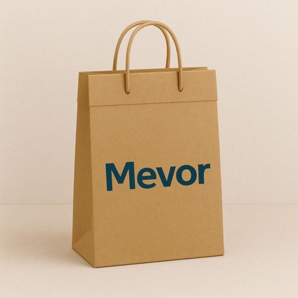 Kraft Shopping Bag (Brown Recycled) – Top Fold - Image 3