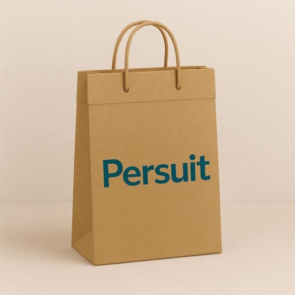 Kraft Shopping Bag (Brown Recycled) – Top Fold - Image 2